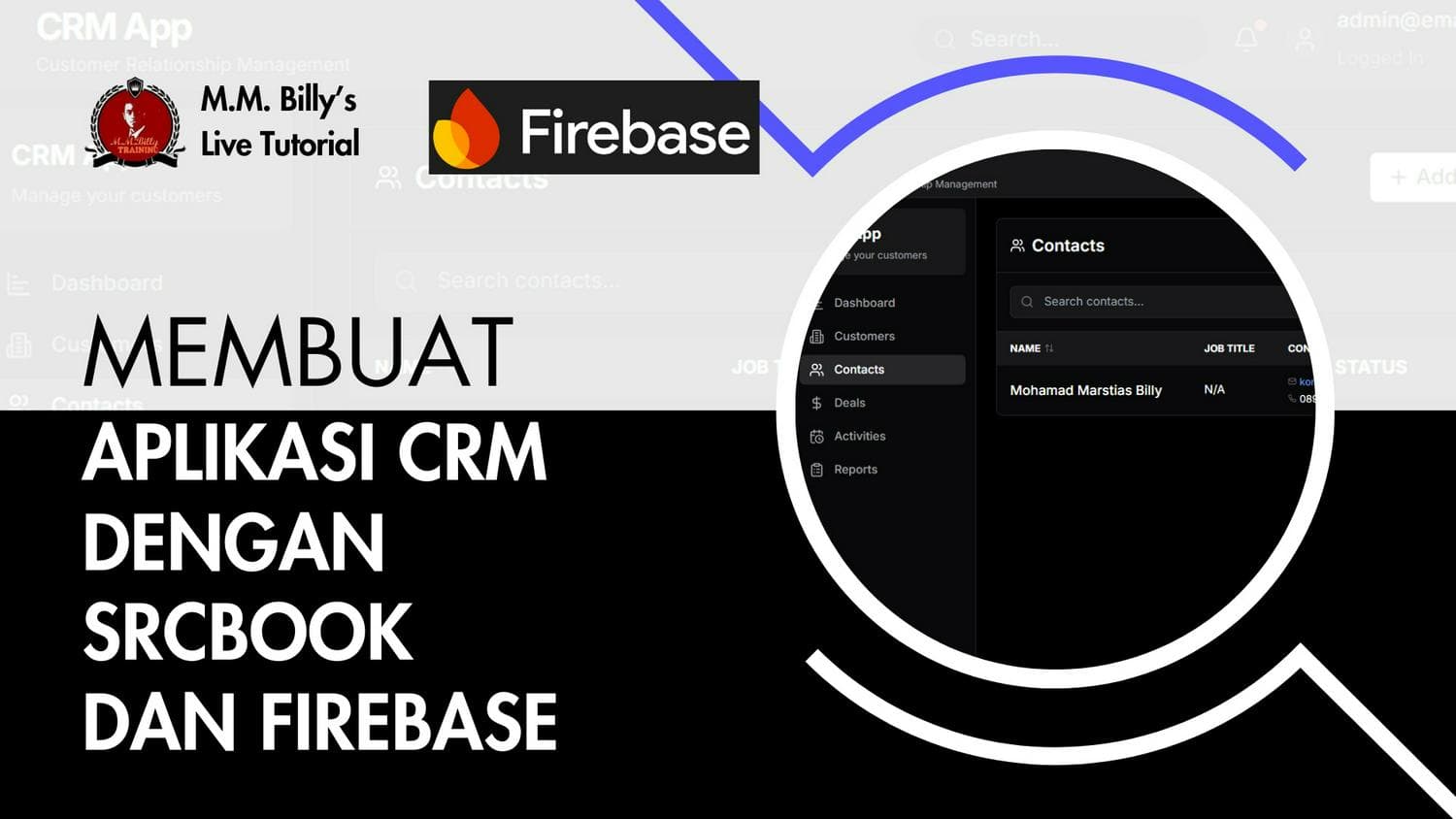 Buat aplikasi CRM Tanpa Koding dengan Srcbook dan Firebase